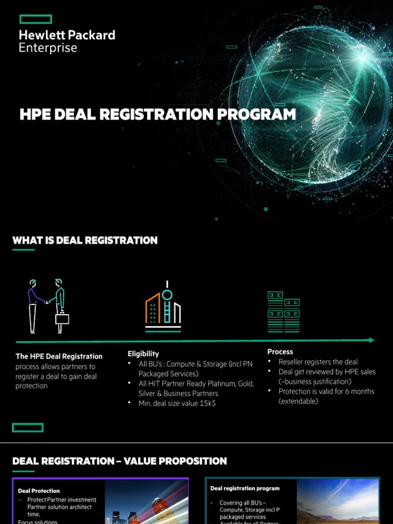 Deal Registration Program Guide Q2 | PDF | Hewlett Packard | X86 ...