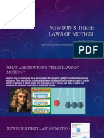 Newton'S Three Laws of Motion: by Aybak Basuony Dont Hate On Me This Presentation Was Done On My Phone