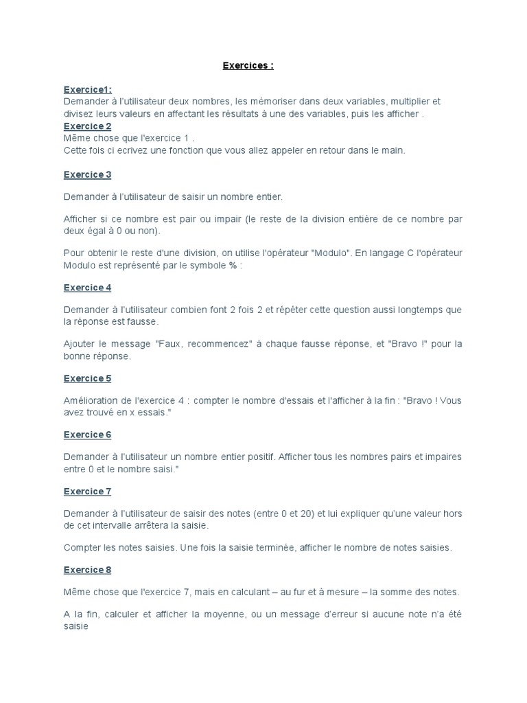 Exercice A Exposer | PDF