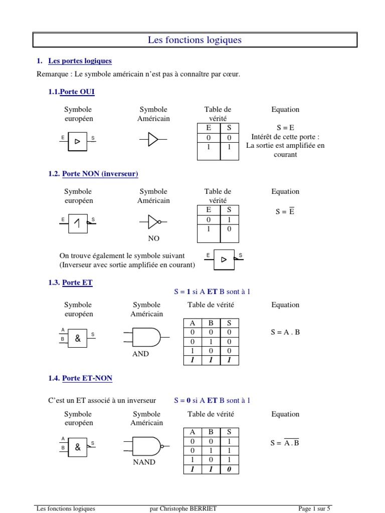 Logique Informatique | PDF | Fonction logique | Logique