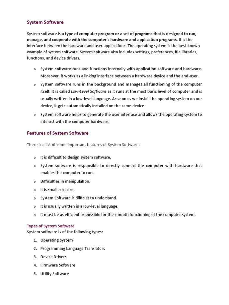 System Software PDF