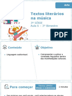 Aula 6 - Textos Literários Na Música