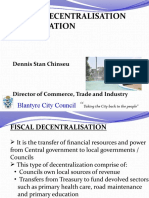 Fiscal Decentralisation in Blantyre, Malawi