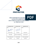 Procedimiento Escrito de Almacenamiento de Documentacion en Servidor