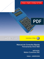 Manual Consulta Rápida VCO 950 Motor Cummins ISC