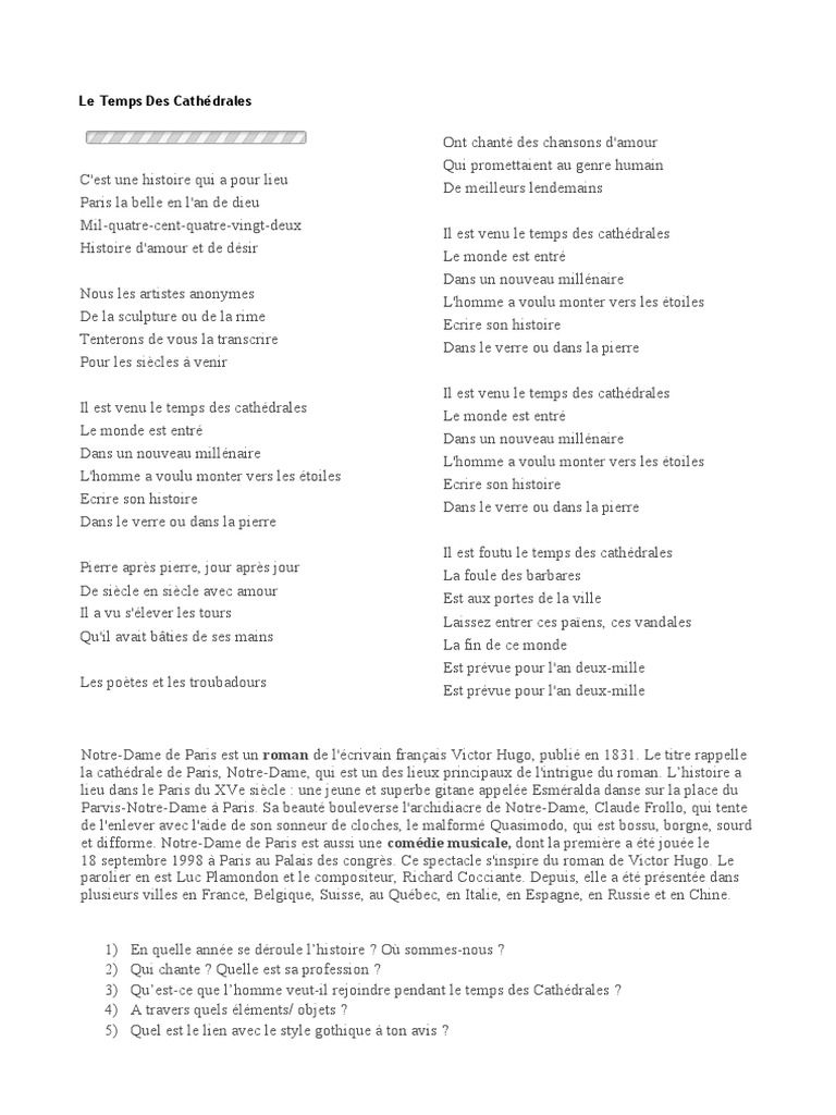 Le temps des cath drales pdf