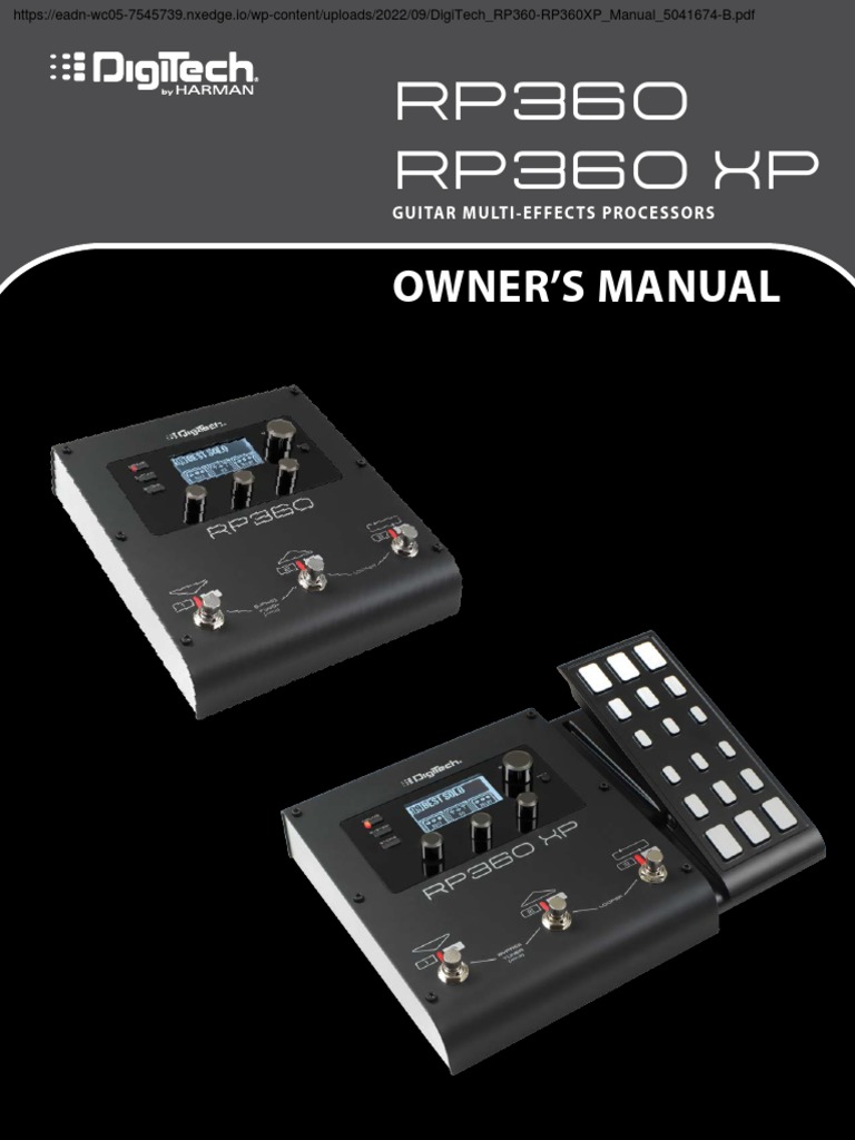 DigiTech RP360RP360XP Manual 5041674B PDF