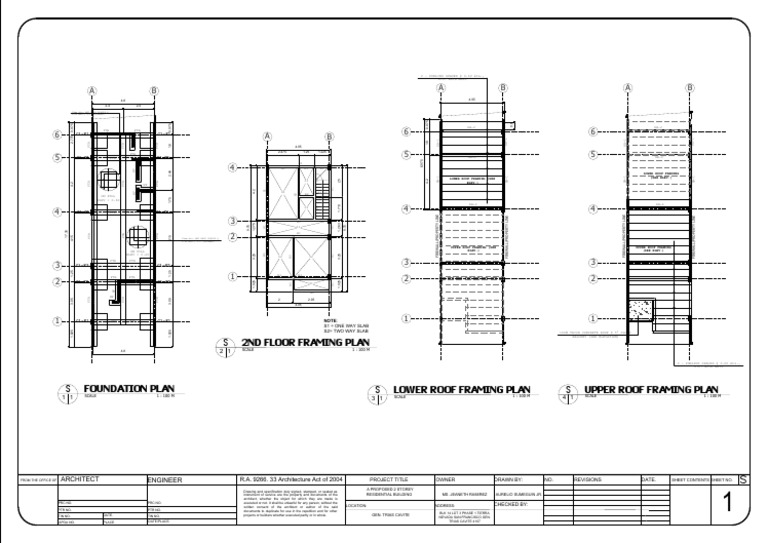 A B A B A B: 2Nd Floor Framing Plan | PDF | Architectural Design ...