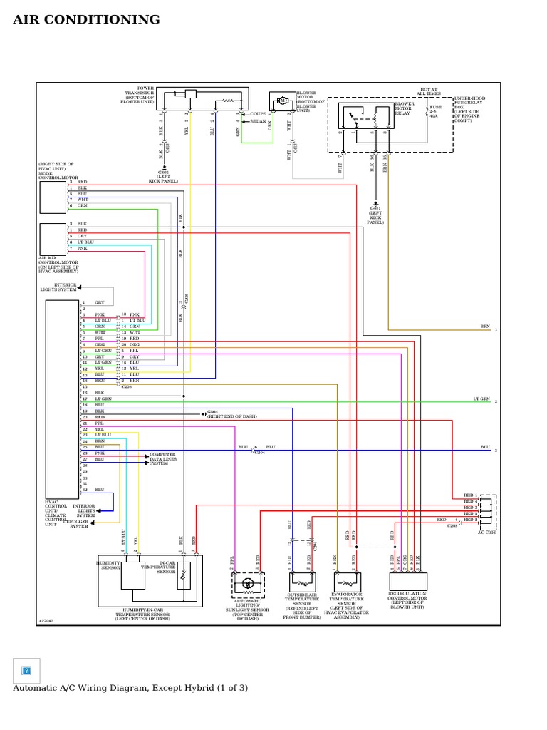 AIR CONDITIONING Honda Civic LX 2014 SYSTEM WIRING DIAGRAMS PDF