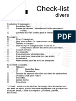 Check List - Divers