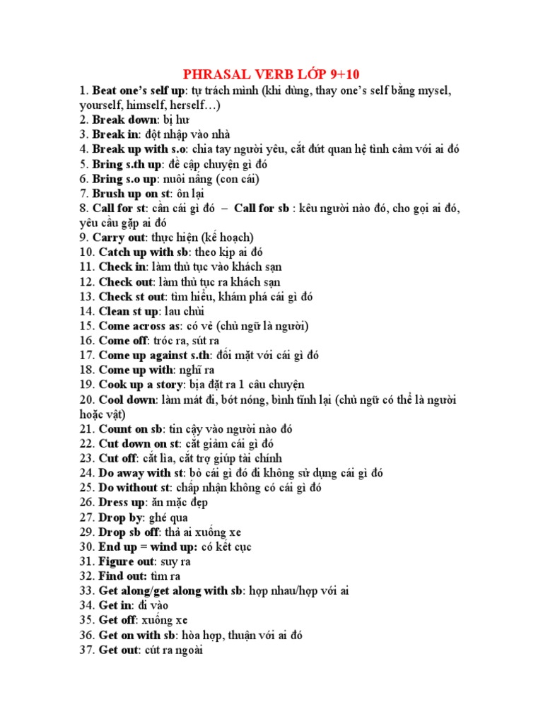 Phrasal Verb L P 9 | PDF