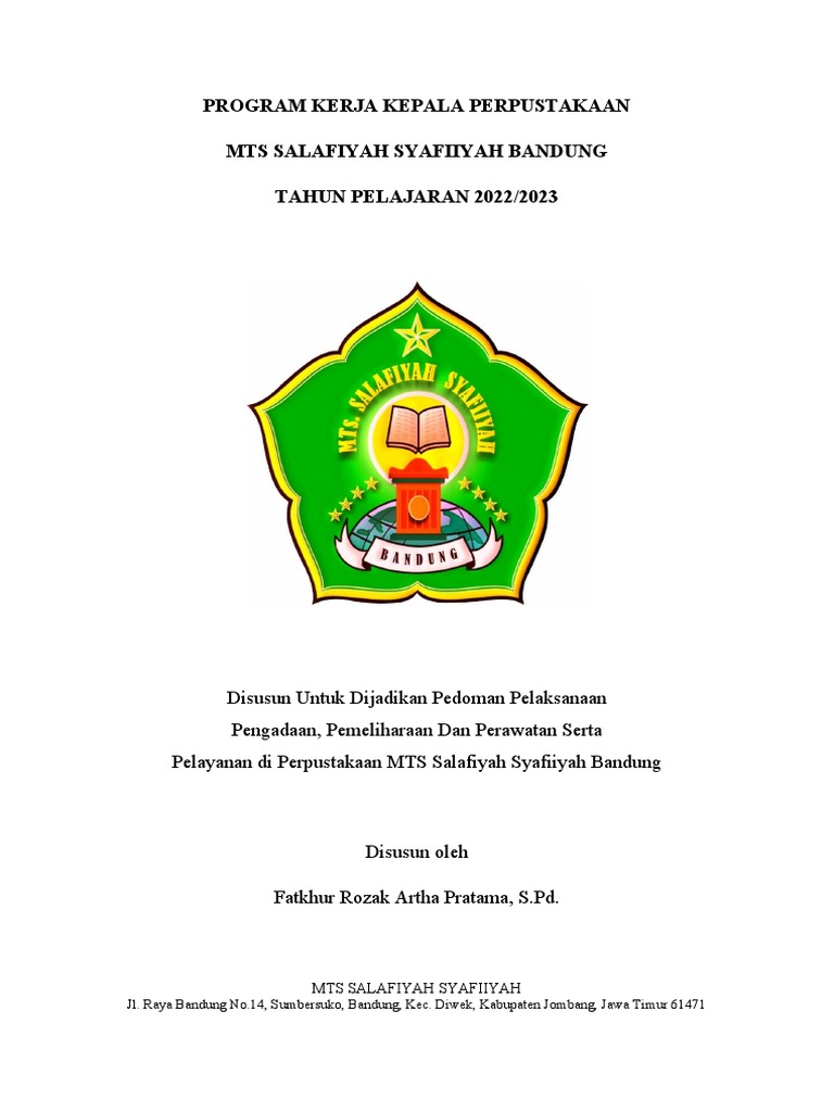 Program Kepala Perpustakaan Sekolah Pdf