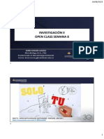 Open Class Semana 8-Investigación II