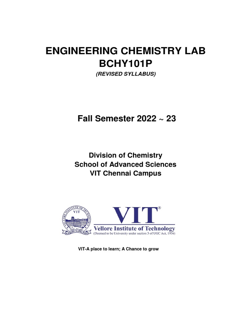 Engineering Chemistry Lab Manual PDF Reaction Rate Electrochemistry