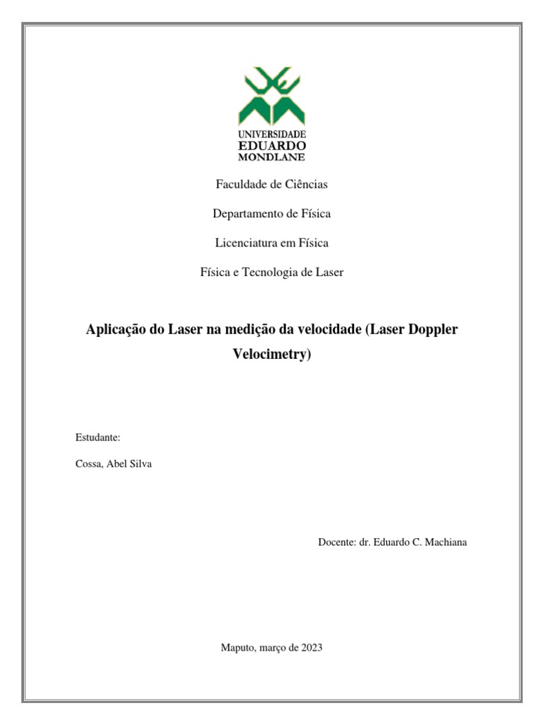 Laser Doppler Velocimetry (LDV) | PDF