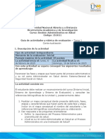 GESTION ADM en SALUD Tarea 1 - Contextualización