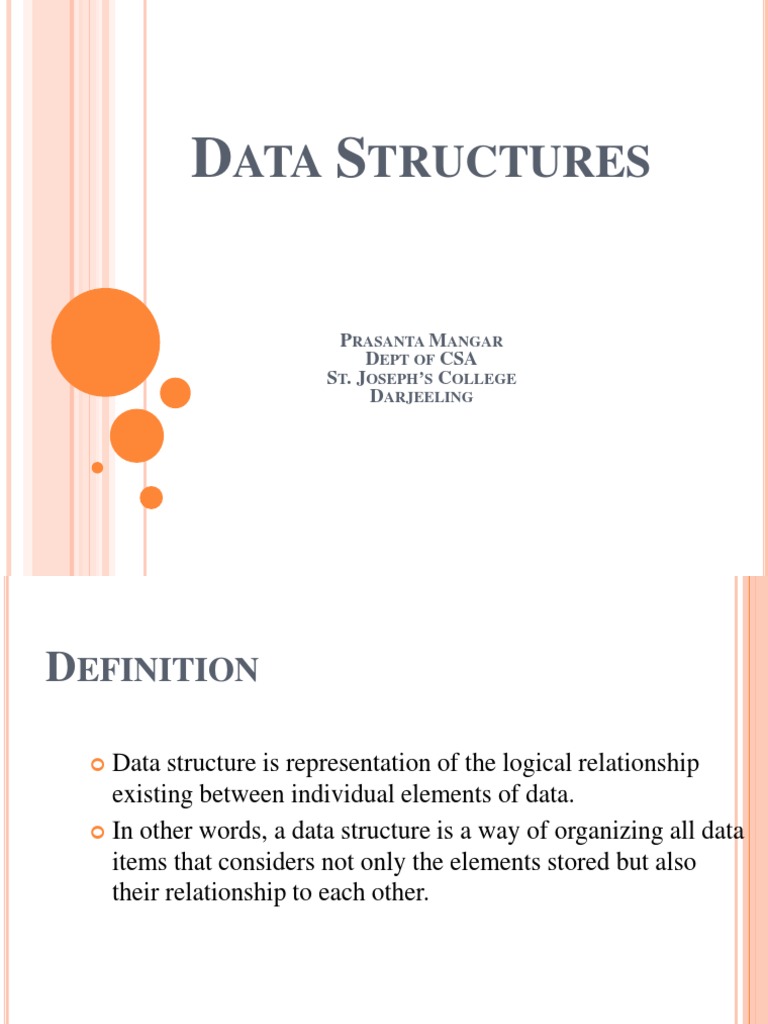 1) Introduction To Data Structures | PDF | Data Structure | Computer Data