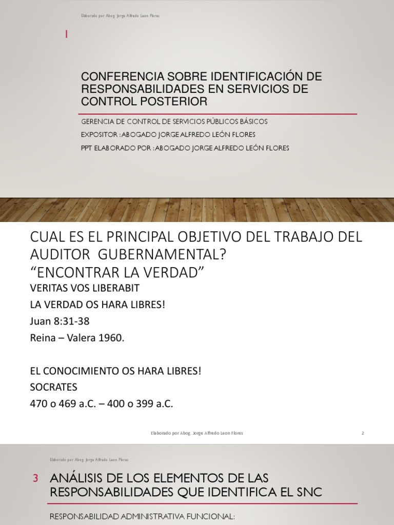 Responsabilidades en Control Posterior | PDF