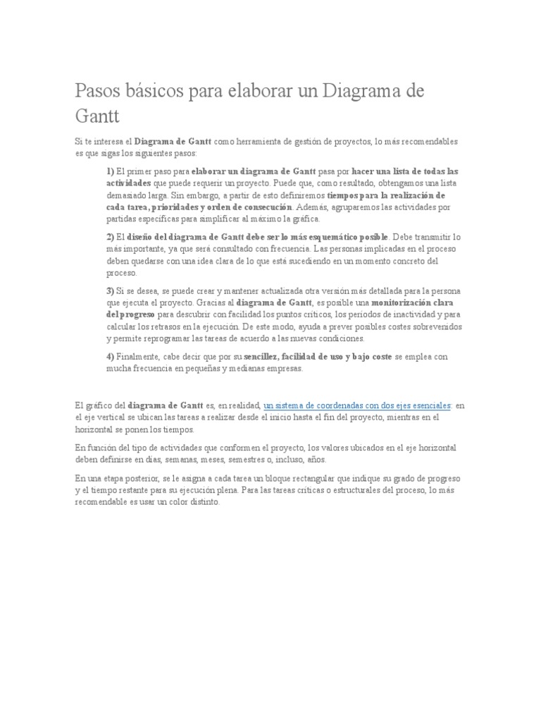 Cómo crear un Diagrama de Gantt eficaz | PDF | Arte | Informática