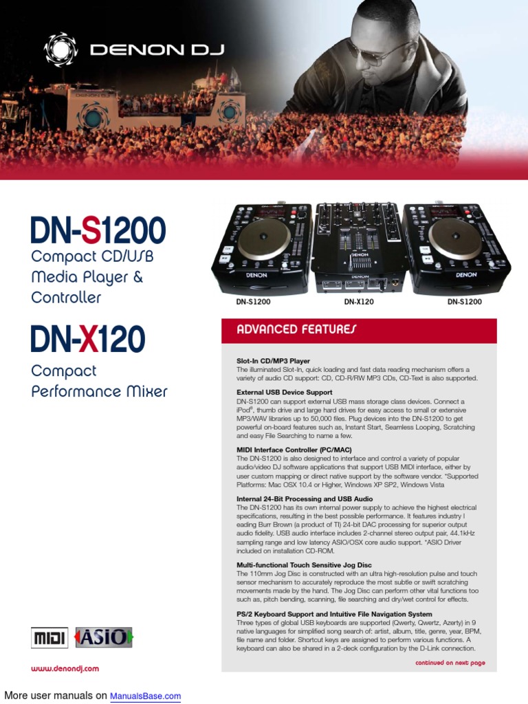 デノン DN-S1200 CDJ 2台セット 説明書付き デノン DN-S1200 CDJ 2台