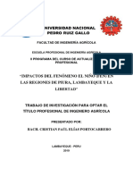 Impactos Del Fenomeno Del Niño en Piura