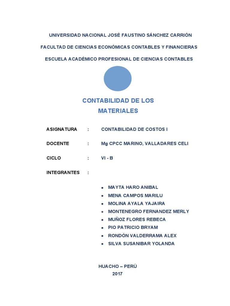 Contabilidad De Materiales Pdf Contabilidad Inventario