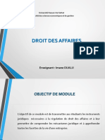 Support I - Droit Des Affaires