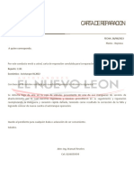 Carta de Trabajo Realizado