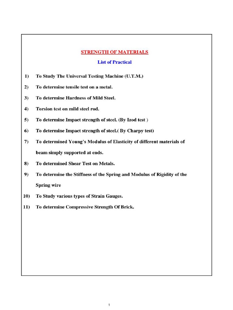 Diploma 4th sem strength of materials pdf