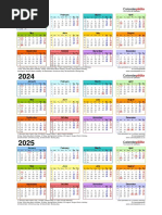 3 Year Calendar From 2023-2025