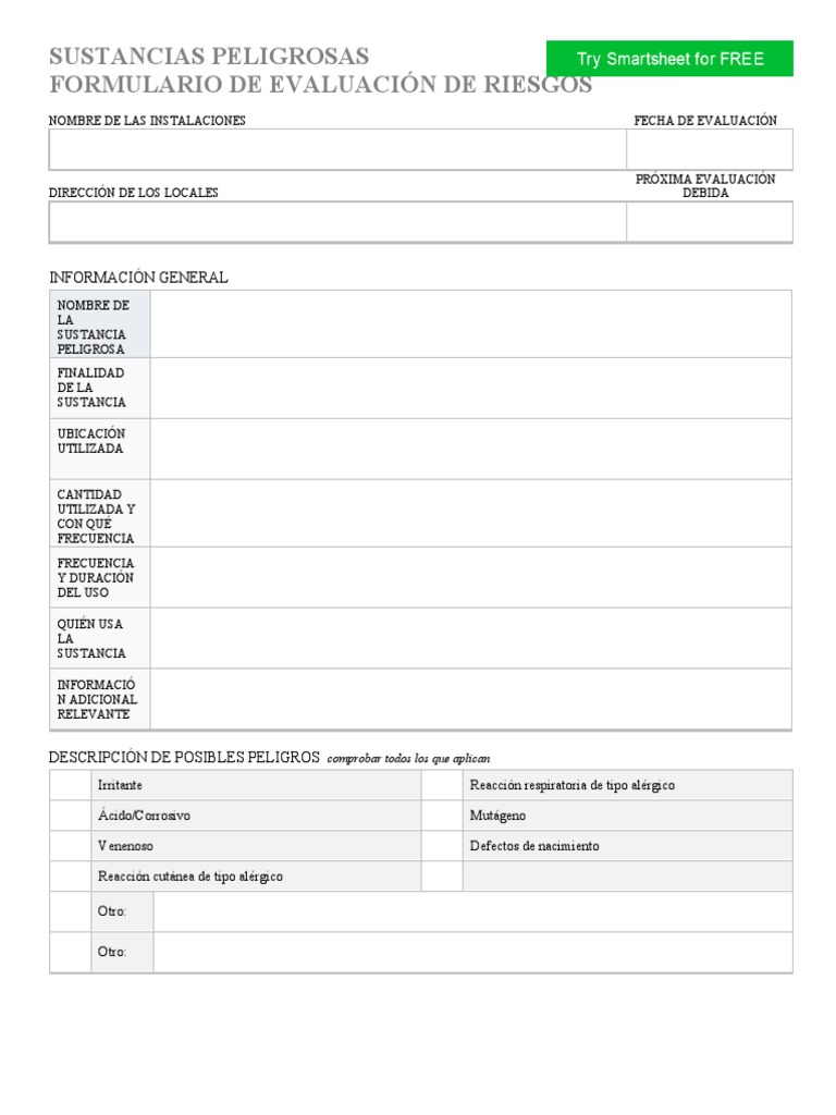 ICHazardousSubstancesRiskAssessmentForm27335 WORD ES