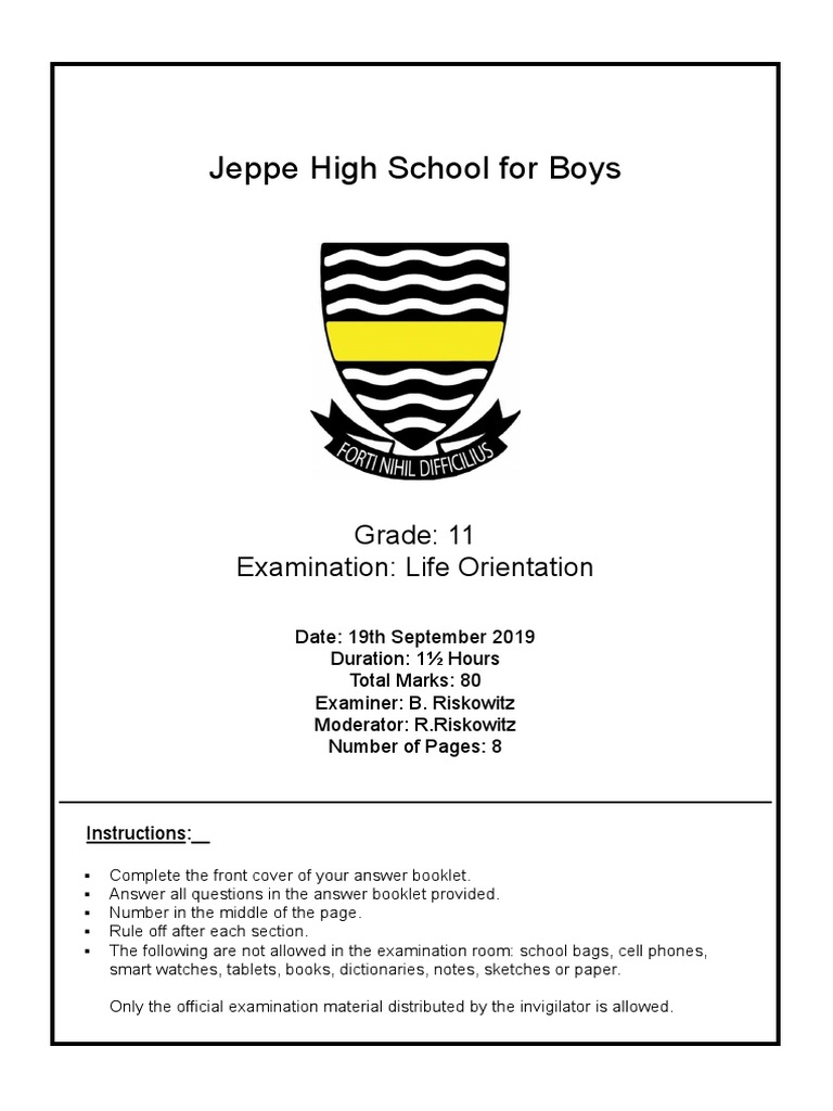 Grade 11 Lo Exam Final Term 4 2019 Pdf