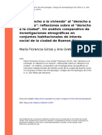 Del Derecho A La Vivienda Al Derecho A La Cultura Reflexiones Sobre El Derecho A La C