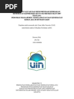 Download ANALISIS EVALUASI DAN REKOMENDASI KEBIJAKAN KESEHATAN KEPMENKES RI NO 432MENKESSKIV2007 TENTANG  PEDOMAN MANAJEMEN  KESELAMATAN DAN KESEHATAN KERJA K3 DI RUMAH SAKIT by Abhoe Zar SN66663985 doc pdf