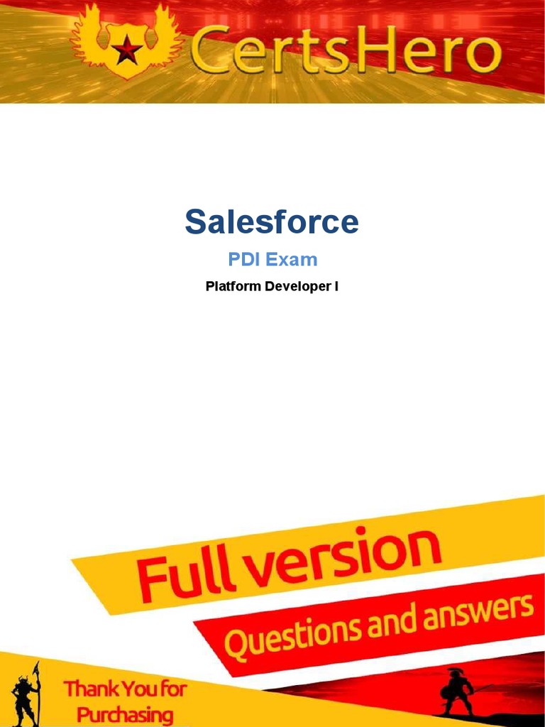Salesforce Platform Developer I Q&A Guide | PDF