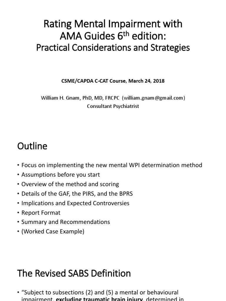 Moving To AMA Guides 6 Editi | PDF