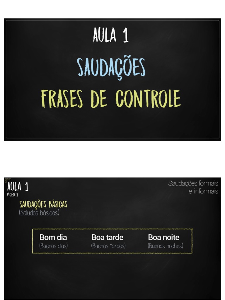 Clase+1.1+-+Saludos - Protugues | PDF
