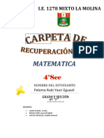 Carpeta Matematica - 4º Sec