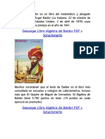 Libro Algebra de Baldor PDF Solucionario