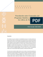 Vinculación entre Contenidos del  Programa Sintético y Proyectos de  los Libros de Texto Gratuitos. Fase 5