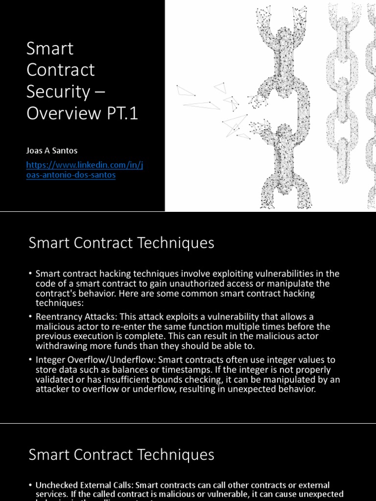 Smart Contract Security Techniques Overview | PDF | Business | Computers