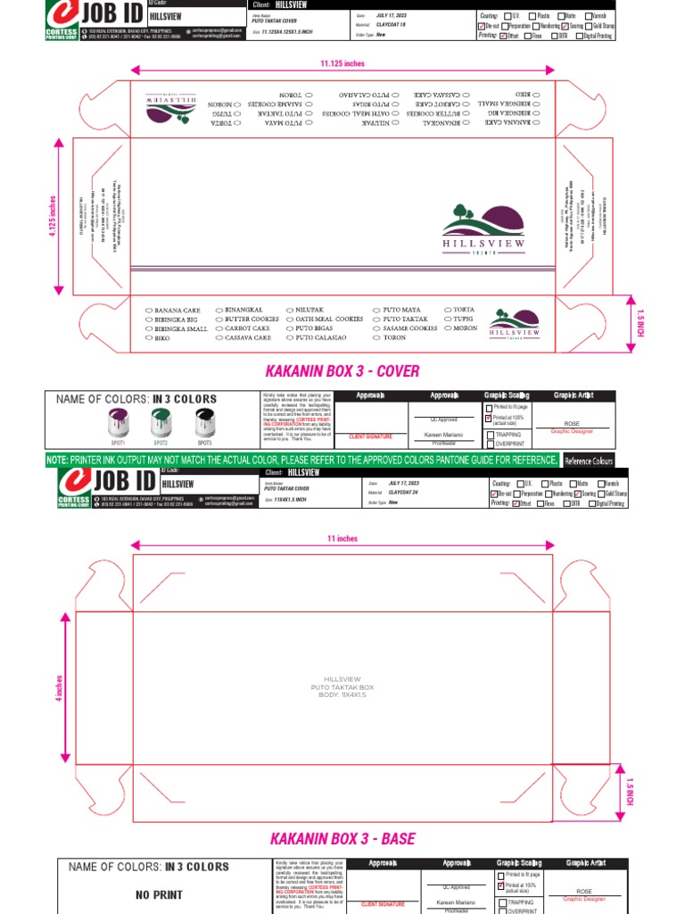 Puto TakTak Box Specifications | PDF | Communication Design | Written ...