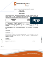 El Programa de Eps de La Caja de Compensación Familiar Compensar NIT 860.066.942-7 Certifica Que