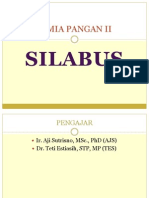 Silabus Kimia Pangan II