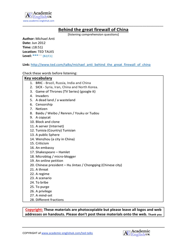 Great Firewall Of China Pdf China World Politics