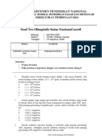 Soal Tes OSN Astronomi MC 2008