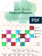 Content Planner. Example