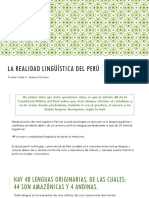 SEMANA 2 - LENGUAJE - La Realidad Lingüística Del Perú