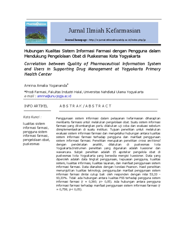 Jurnal Internasional Farmasi Penelitian Obat Baru