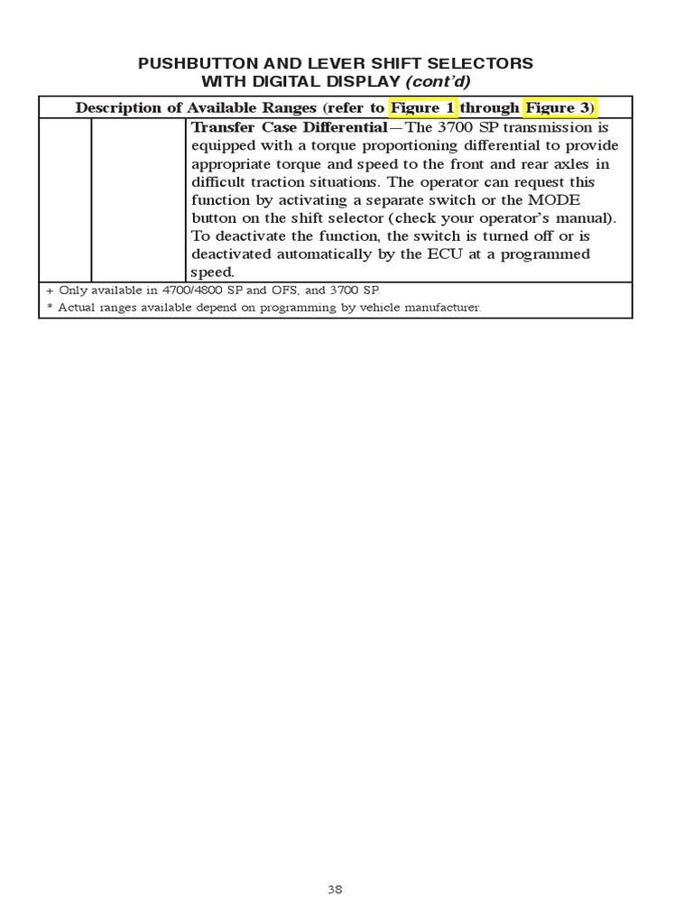 Allison Transmission HD4060 Operator Manual | PDF